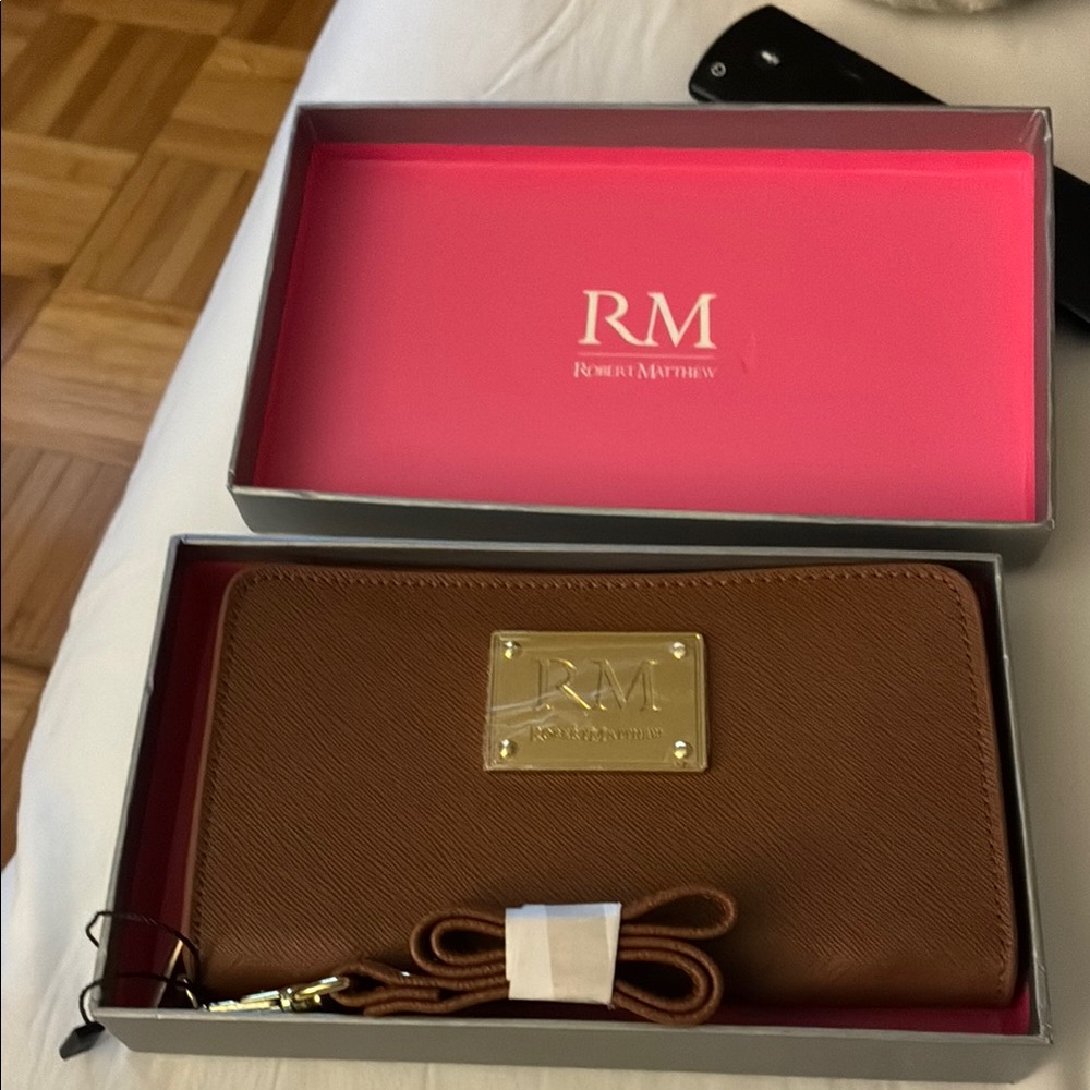 Brown Clutch Wristlet